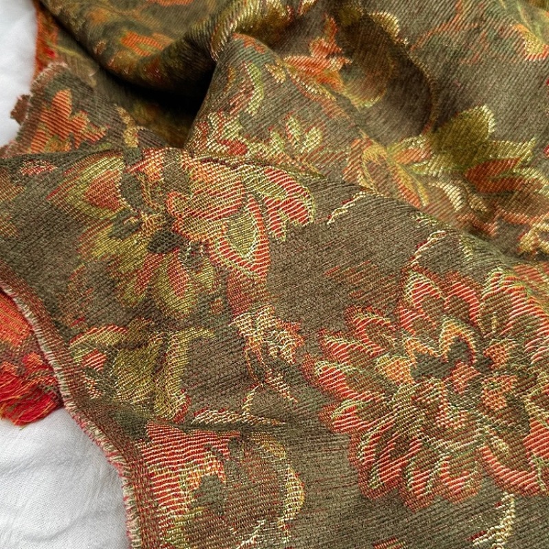 Vintage Fashion Boutique - Vintage Brocade Bright Thread Jacquard Fabric