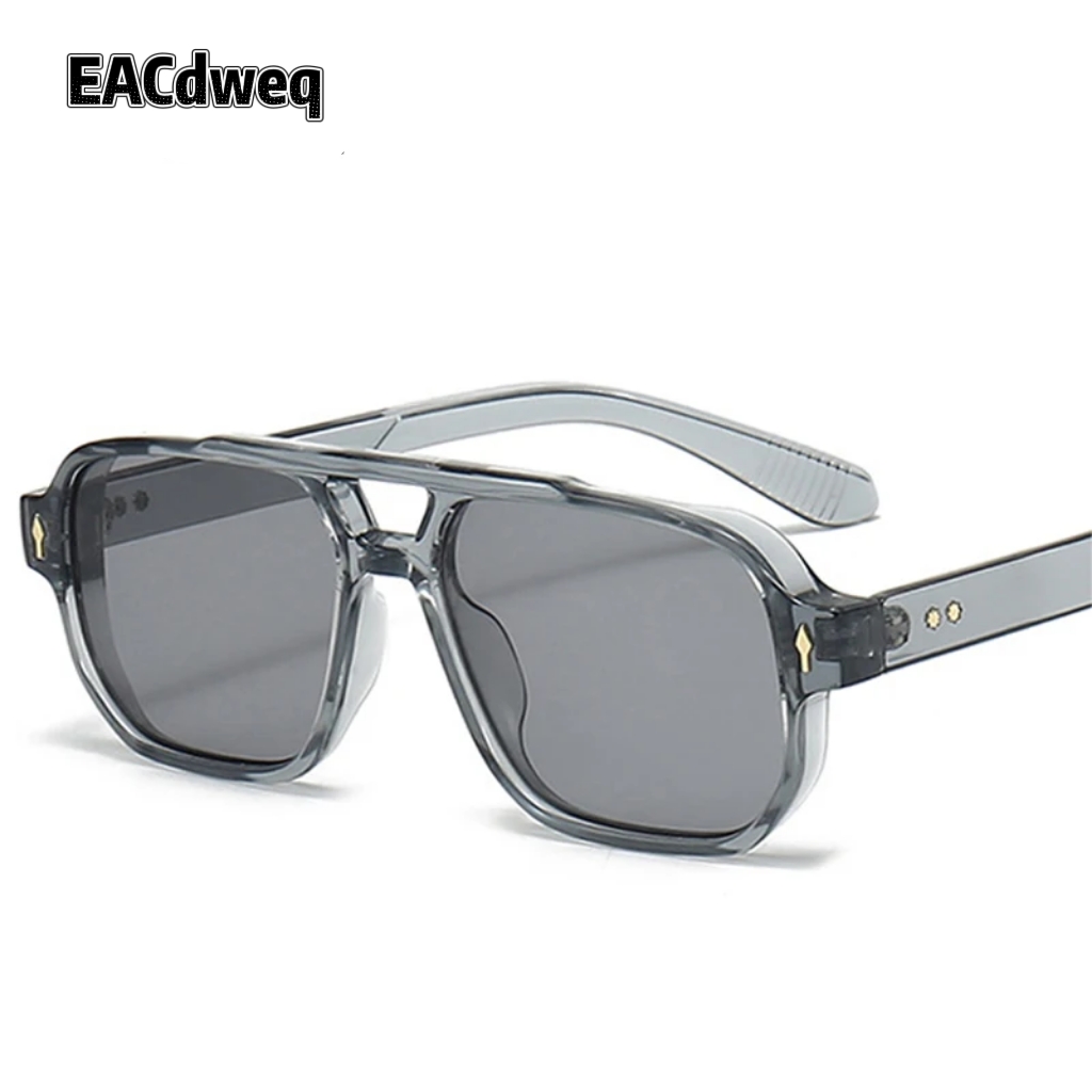 Vintage Fashion Trends - Vintage Double Bridges Men Square Sunglasses