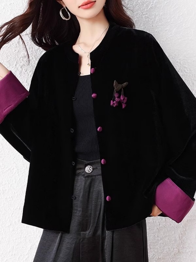 2025 Chinese Style Cardigan fo - Vintage Fashion Postcards 评论和价格