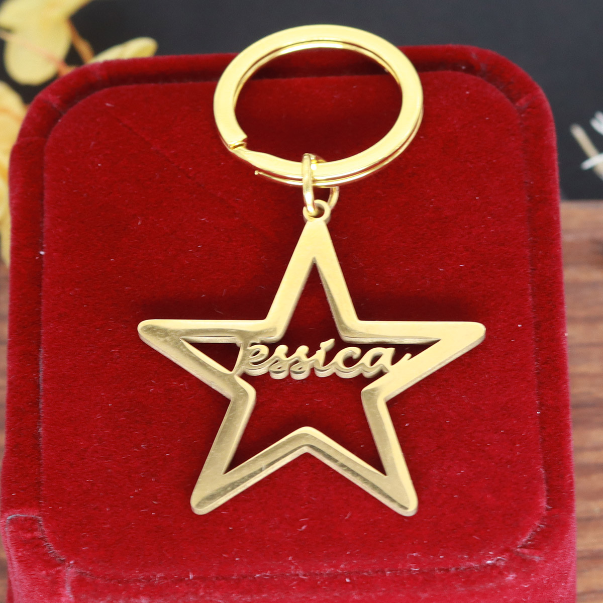 Custom Name Star Keychain Pers - Vintage Fashion Names 评论和价格
