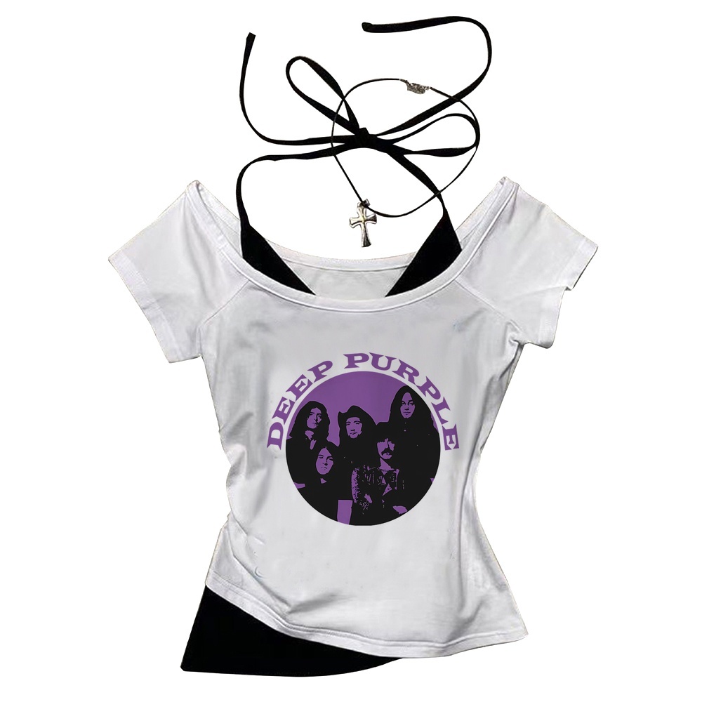 Deep Purple cropped top teen m - Vintage Fashion For Sale 评论和价格