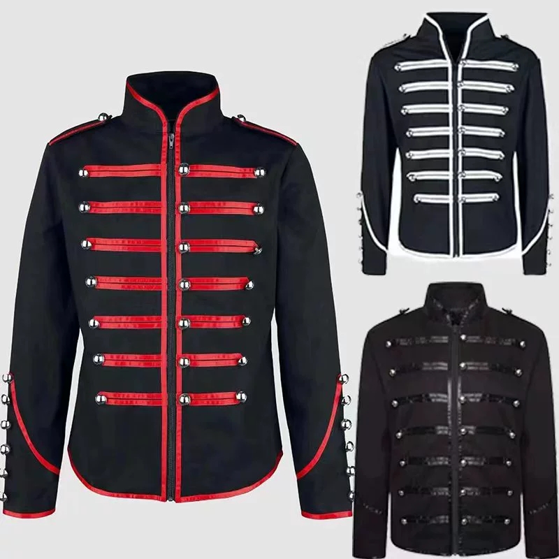 Men's Steampunk Rockstar Jacke - Vintage Fashion Jacket 评论和价格