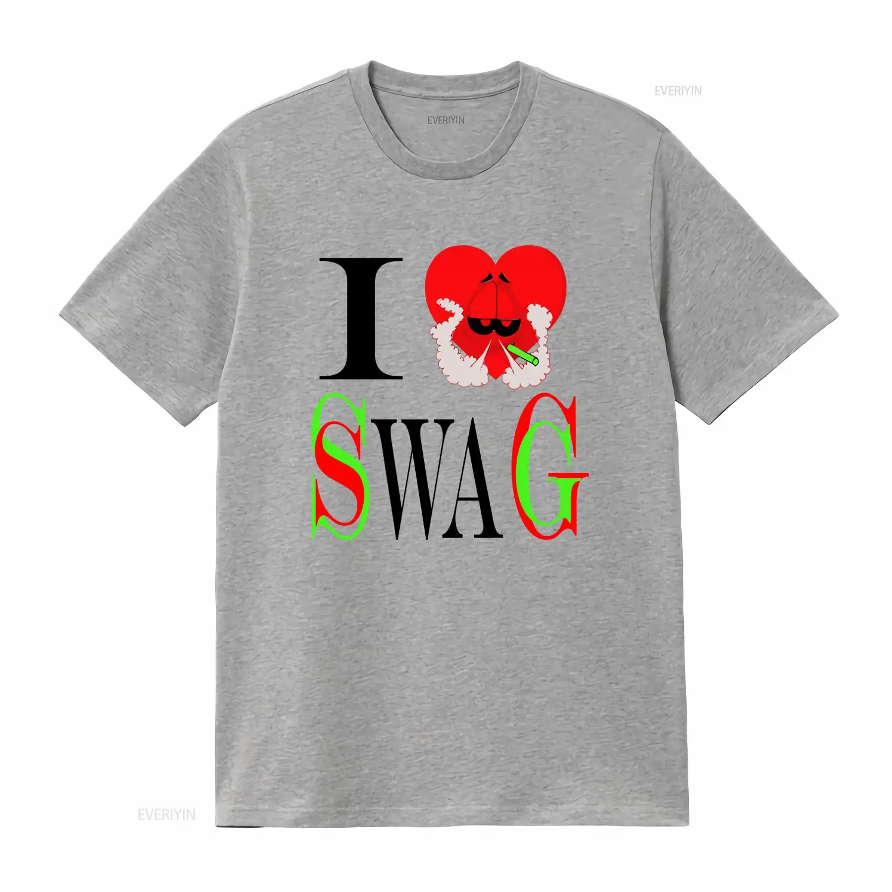 I Swag Heart Print T shirt Ret - Vintage Fashion Looks 评论和价格