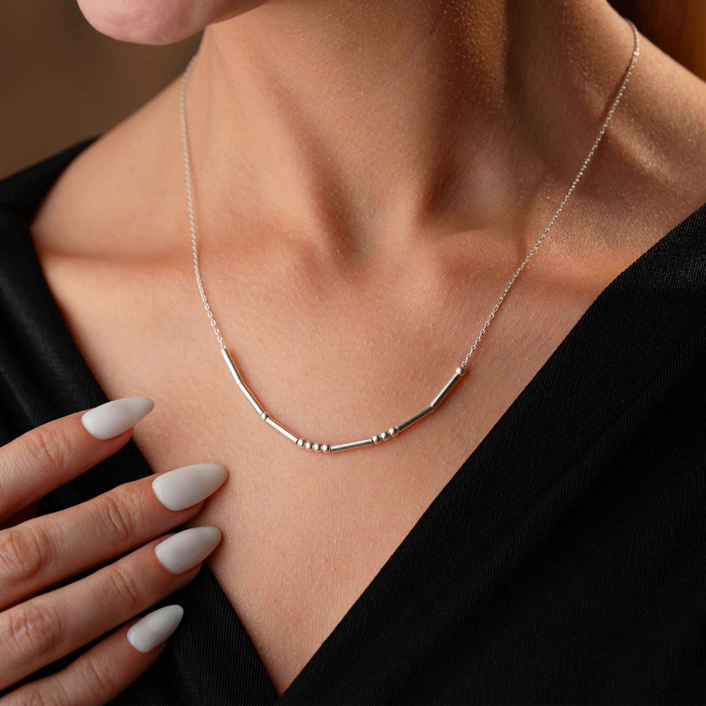 Personalized Morse Code Neckla - Vintage Fashion Names 评论和价格