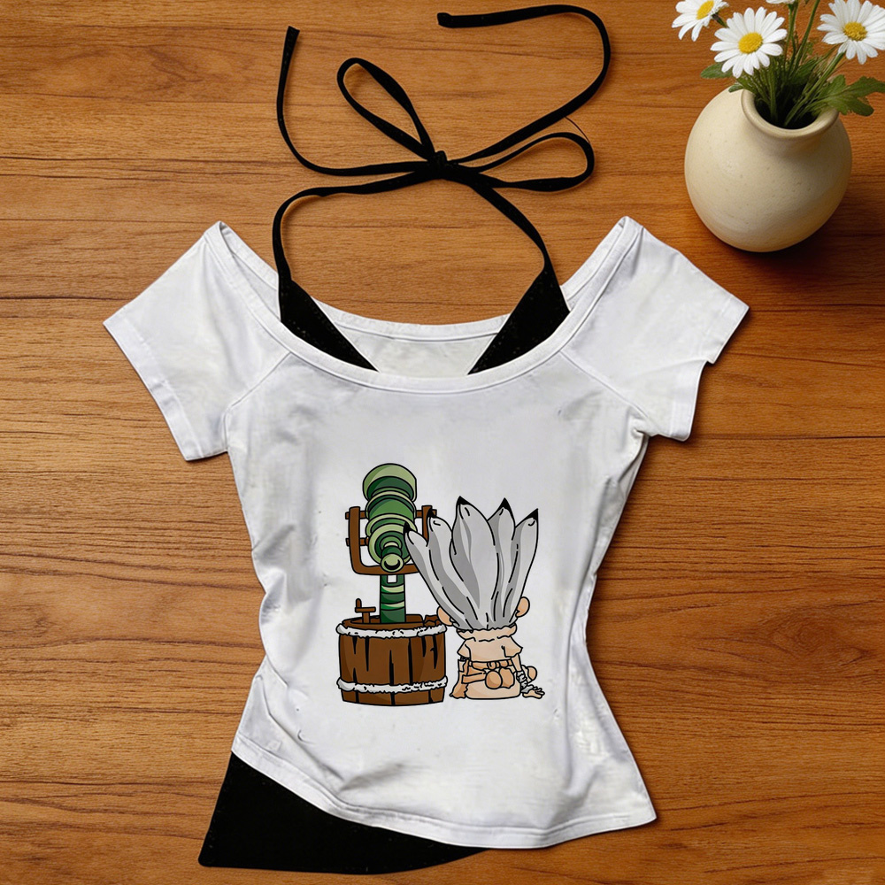 Dr Stone crop top female jojif - Vintage Fashion For Sale 评论和价格