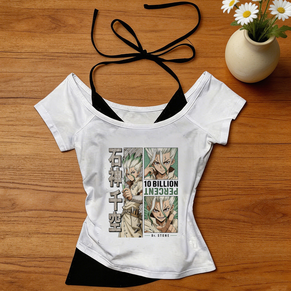 Dr Stone crop top female jojif - Vintage Fashion For Sale 评论和价格