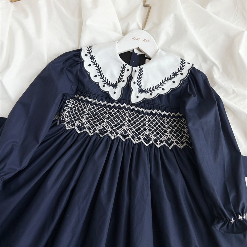 Vintage Dark Blue Hand-Embroid - Vintage Fashion Boutique 评论和价格