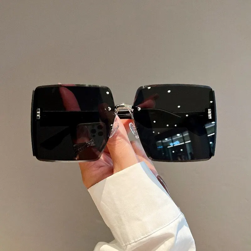 New Square Frameless Retro Sun - Vintage Fashion Trends 评论和价格