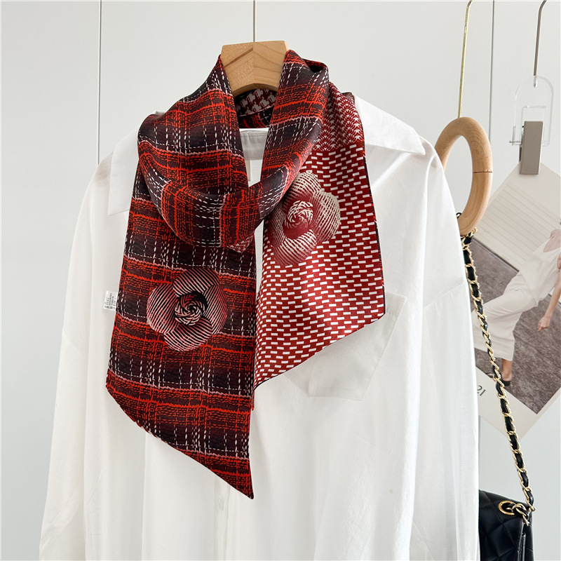 Vintage Print 100% Silk Necker - Vintage Fashion Rings 评论和价格