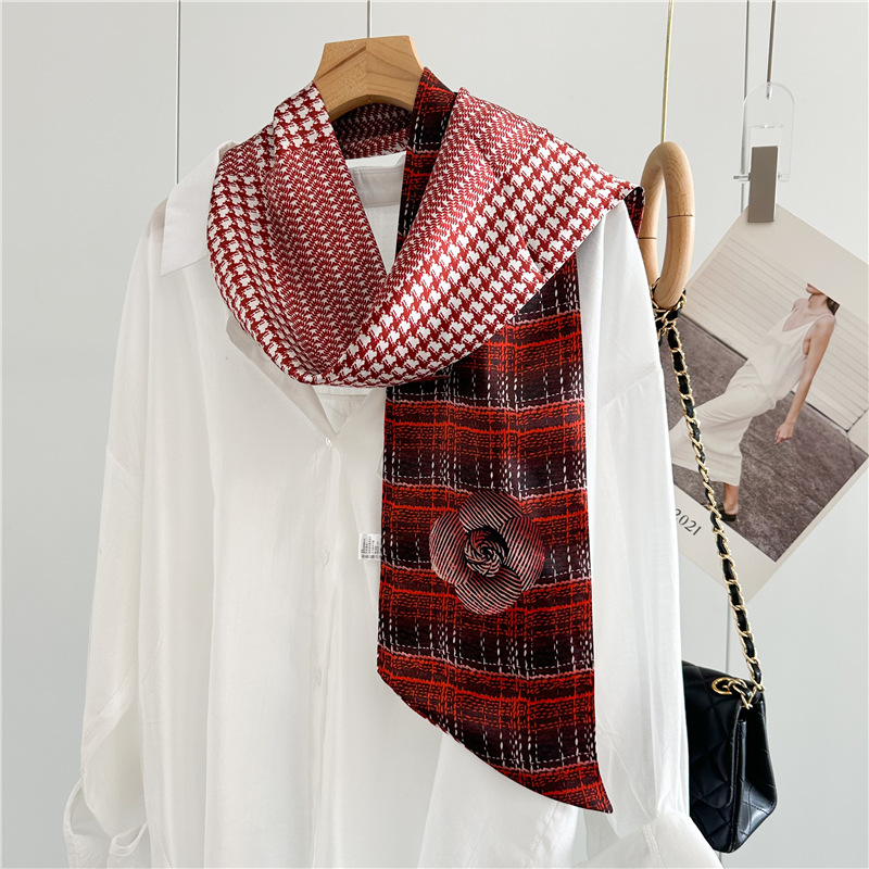 Vintage Print 100% Silk Necker - Vintage Fashion Rings 评论和价格
