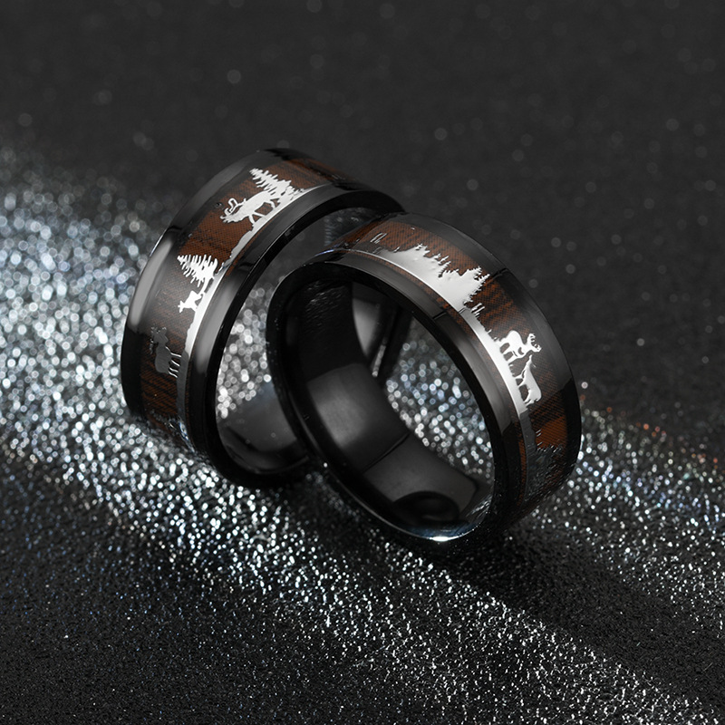 Black Inlaid Wood Grain Elk Ch - Vintage Fashion Names 评论和价格
