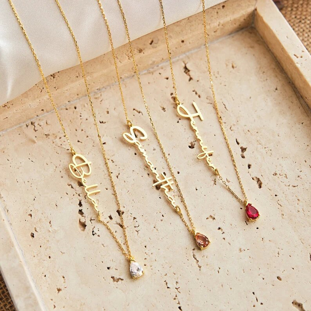 Handmade Teardrop Stone Neckla - Vintage Fashion Names 评论和价格