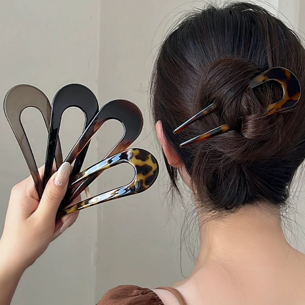 U-Shape Hair Forks Korean Styl - Vintage Fashion Ai 评论和价格