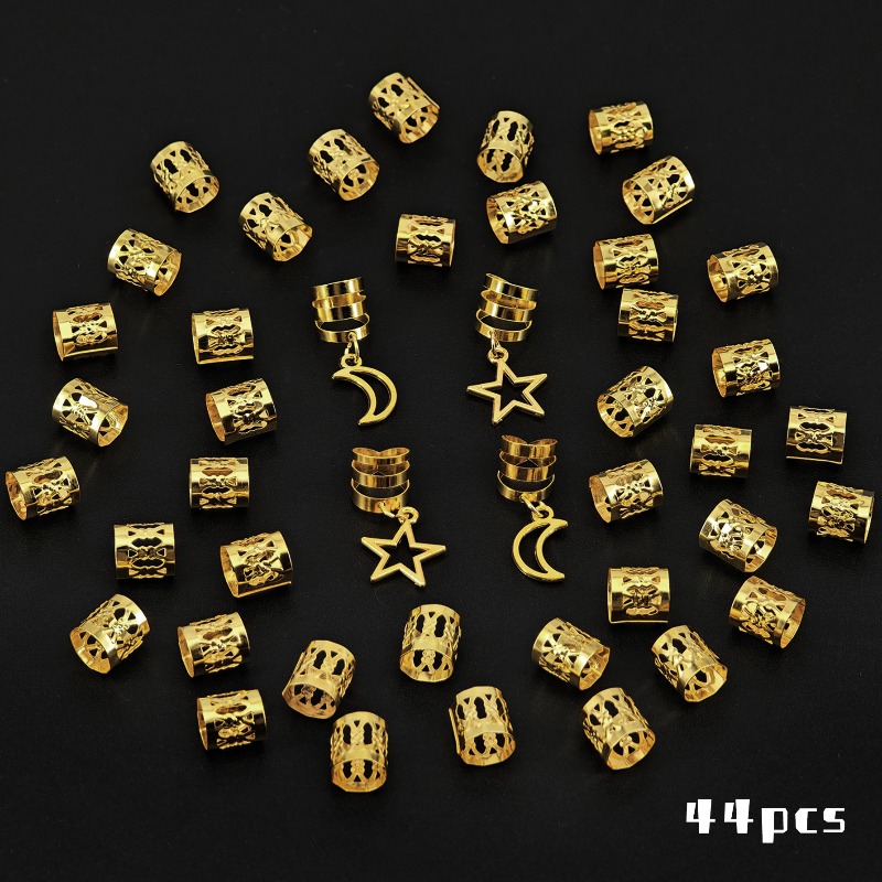 44Pcs Gold Metal Star Moon Hai - Vintage Fashion Rings 评论和价格