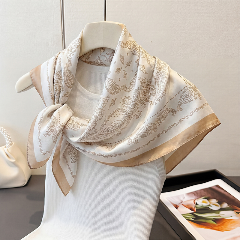 Vintage Beige Paisley Print Sq - Vintage Fashion Ai 评论和价格