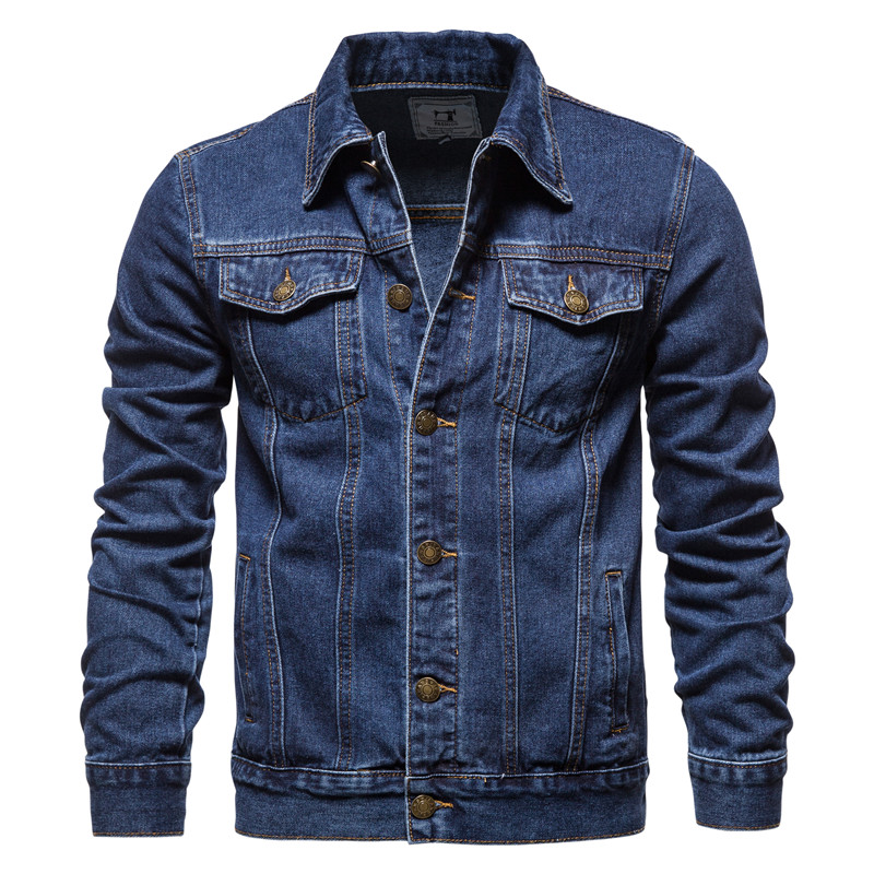 2025 Autumn Men Solid Denim Ja - Vintage Fashion Jacket 评论和价格