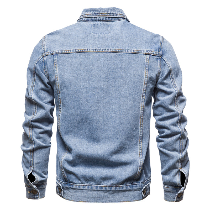 2025 Autumn Men Solid Denim Ja - Vintage Fashion Jacket 评论和价格