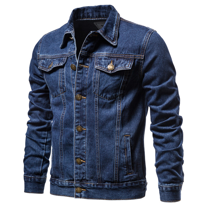 2025 Autumn Men Solid Denim Ja - Vintage Fashion Jacket 评论和价格