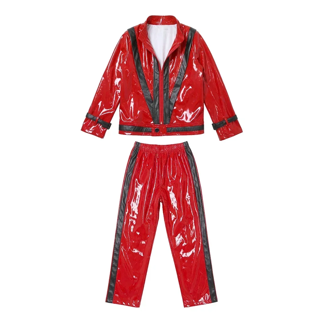 Boys Michael Red Leather Jacke - Vintage Fashion Jacket 评论和价格